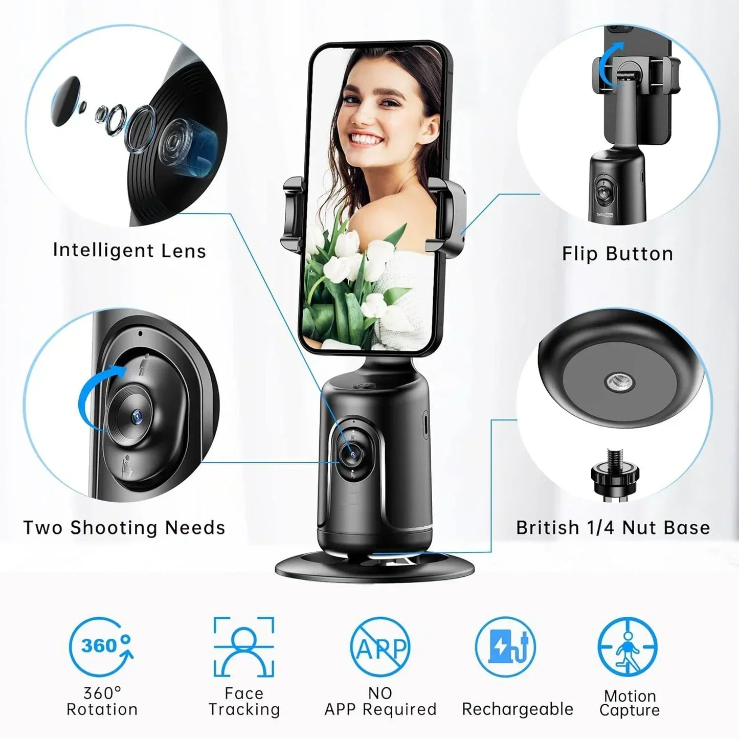 TrackMount 360 | Smart Phone Tripod with AI