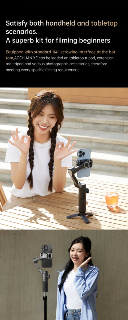 Smart XE | 3-Axis Foldable Smartphone Stabilizer